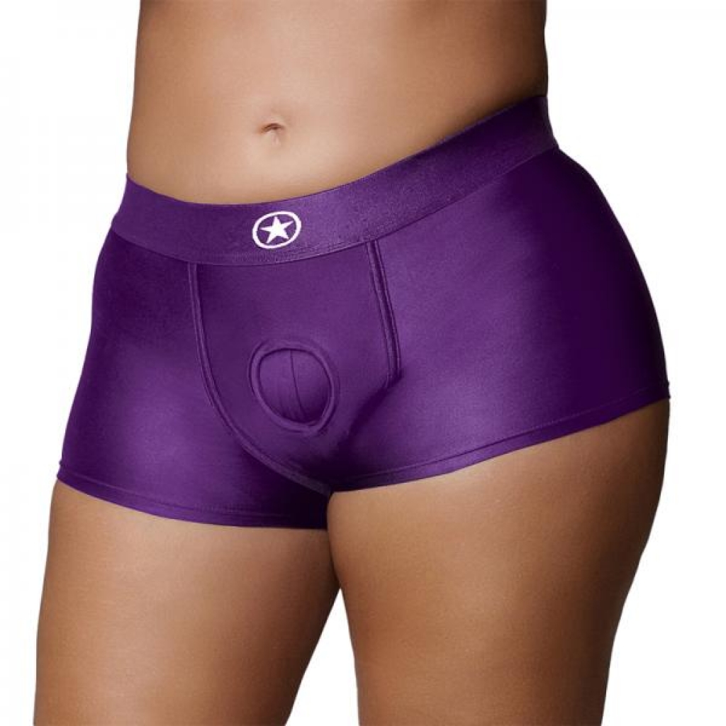 Ouch! Vibrating Strap-on Boxer Purple Xl/xxl - Harnesses