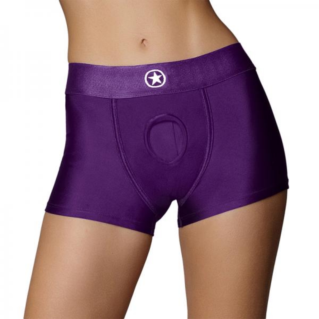 Ouch! Vibrating Strap-on Boxer Purple Xs/s - Harnesses