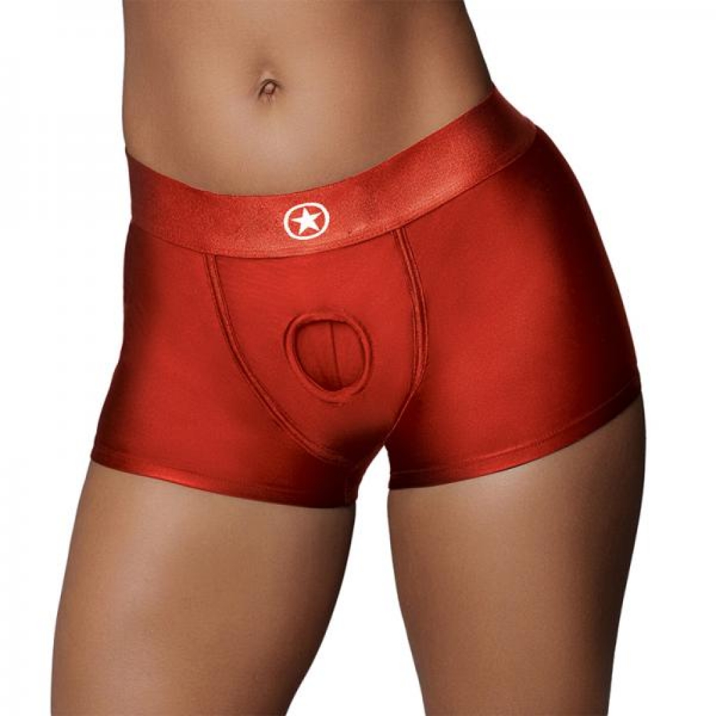 Ouch! Vibrating Strap-on Boxer Red M/l - Harnesses
