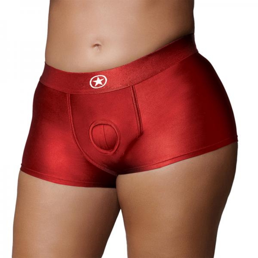 Ouch! Vibrating Strap-on Boxer Red Xl/xxl - Harnesses