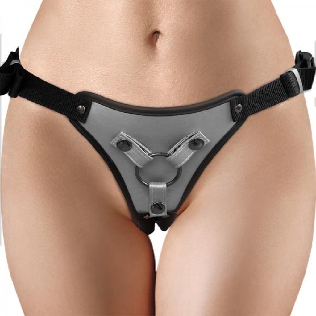 Ouch! Metallic Strap-on Harness Gunmetal - Harnesses