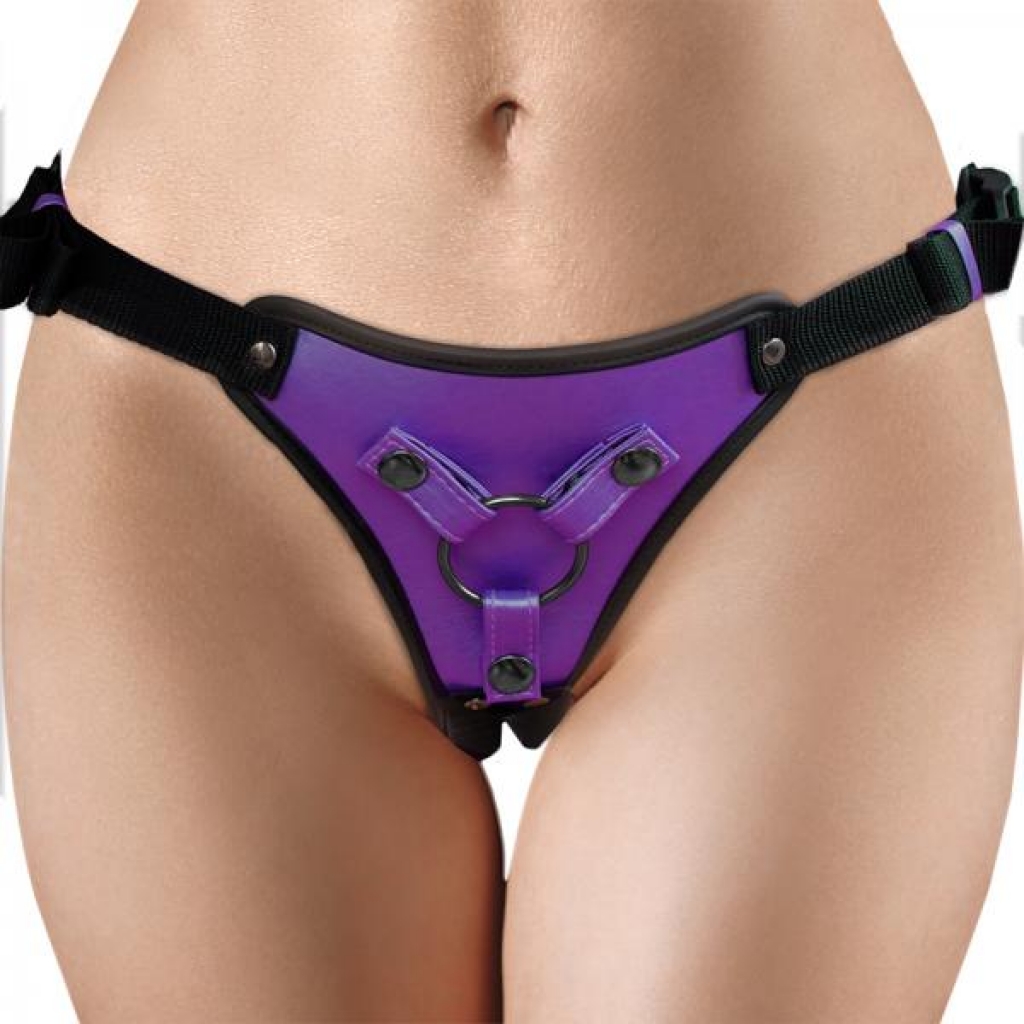 Ouch! Metallic Strap On Harness Metallic Purple - Harnesses