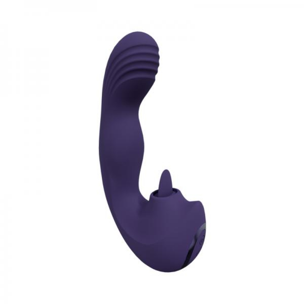 Vive Yuki Rechargeable Dual Motor G-spot Vibrator With Massaging Beads Purple - G-Spot Vibrators Clit Stimulators