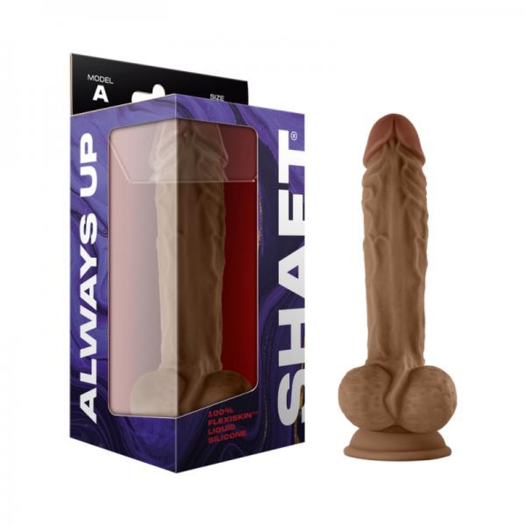 Shaft Model A Liquid Silicone 10.5 In. Dildo With Balls Oak - Huge Dildos