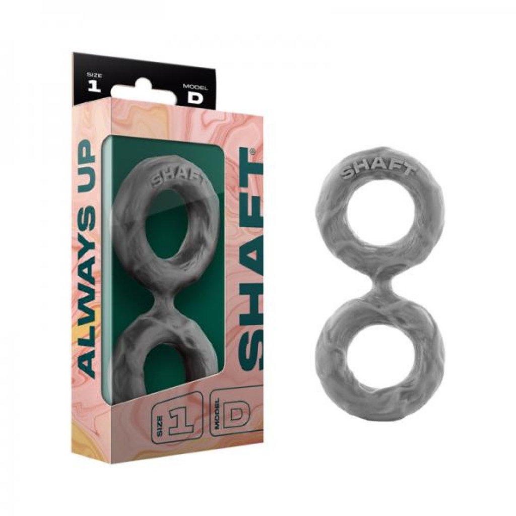 Shaft Model D: Double C-ring Grey Size 1 - Stimulating Penis Rings