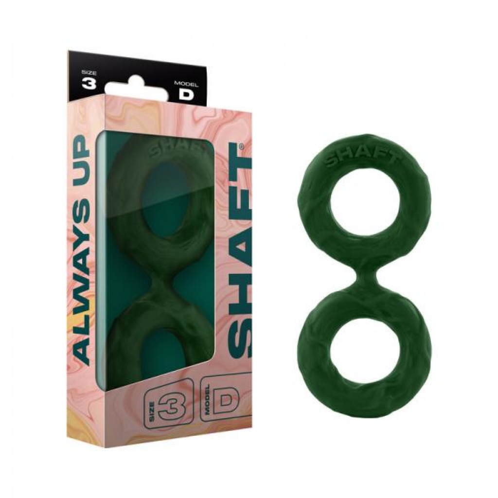Shaft Model D: Double C-ring Green Size 3 - Stimulating Penis Rings