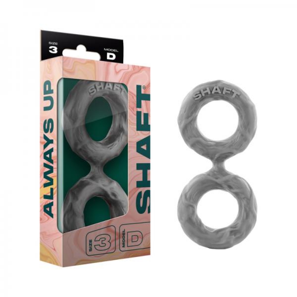 Shaft Model D: Double C-ring Grey Size 3 - Stimulating Penis Rings