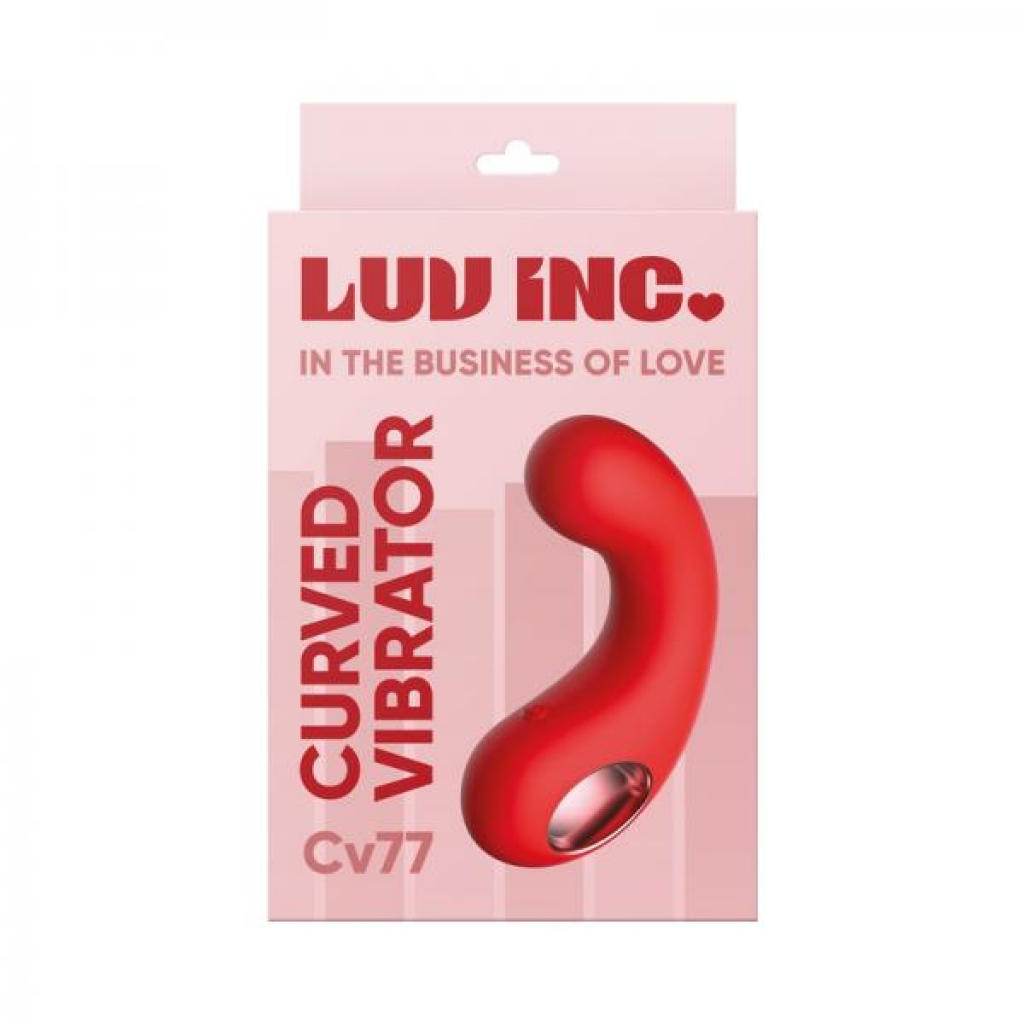 Luv Inc Cv77: Curved Vibrator Red - G-Spot Vibrators