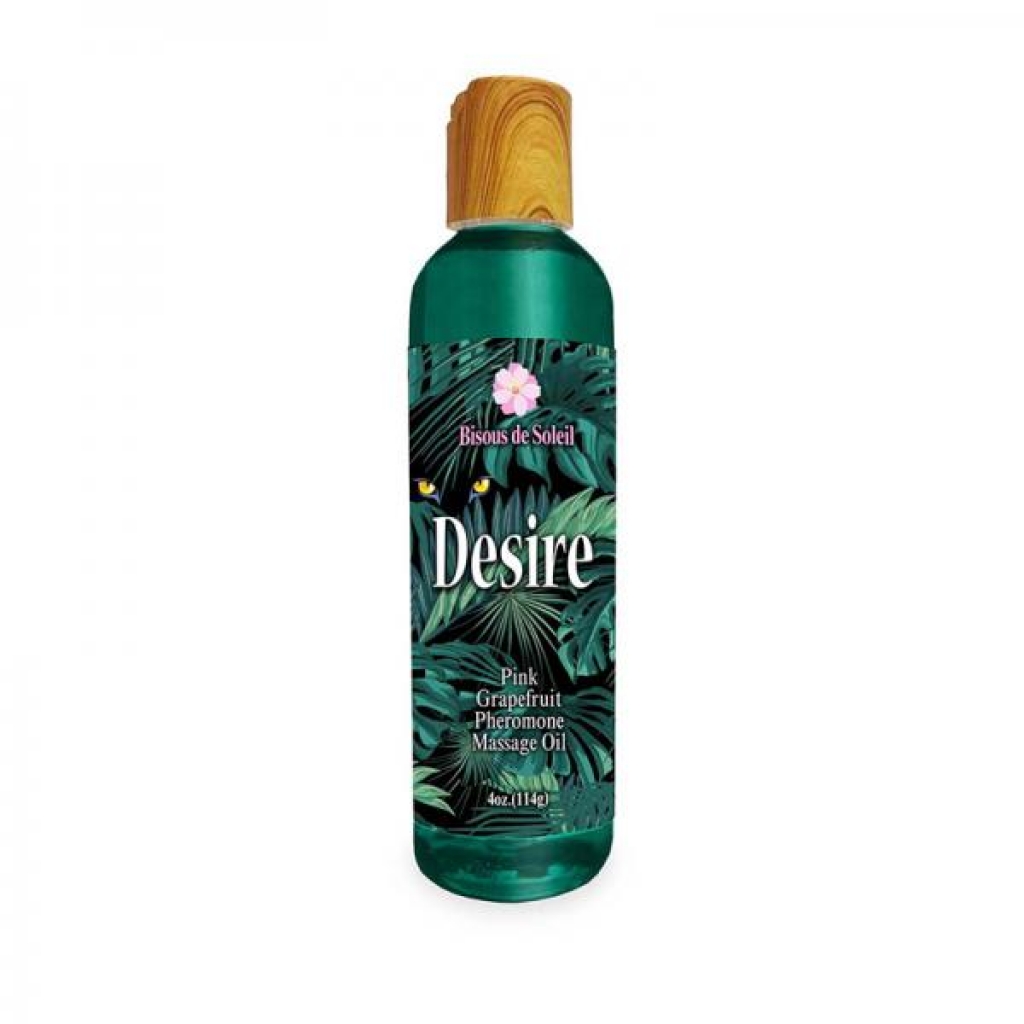 Desire Pheromone Massage Oil Pink Grapefruit 4 Oz. - Sensual Massage Oils & Lotions