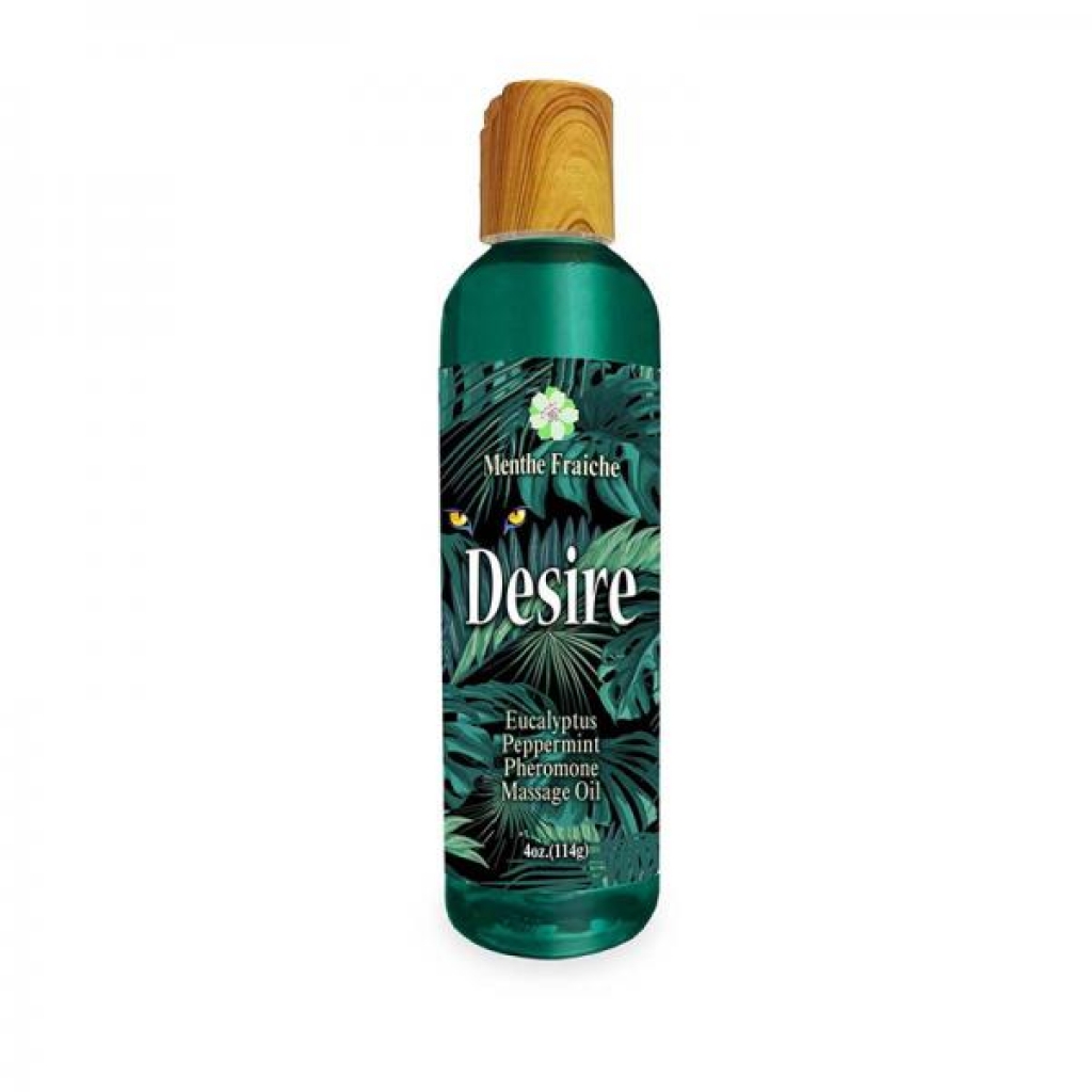 Desire Pheromone Massage Oil Eucalyptus/peppermint 4 Oz. - Sensual Massage Oils & Lotions