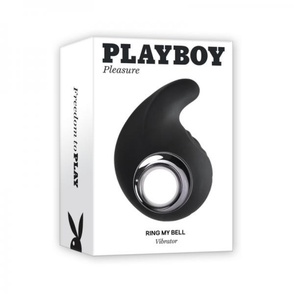 Playboy Ring My Bell Rechargeable Silicone Tapping Vibrator Black - Modern Vibrators