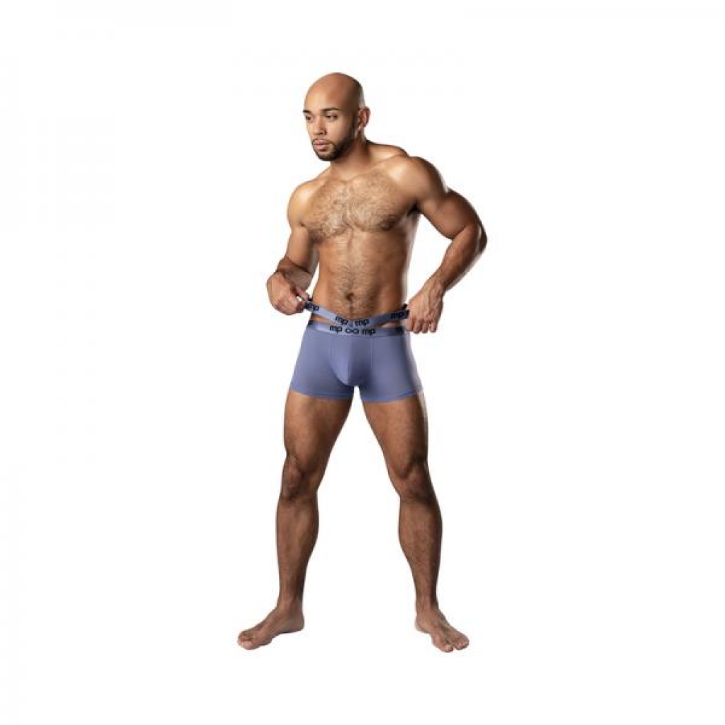 Male Power Infinite Comfort Amplifying Strappy Pouch Short Periwinkle L - Mens Underwear