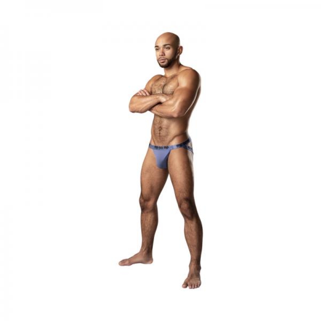 Male Power Infinite Comfort Amplifying Strappy Jock Periwinkle S/m - Mens Underwear
