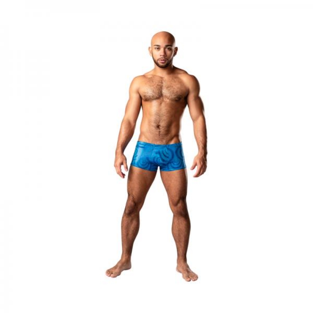 Male Power Kaleidickscope Mini Short Sky Blue L - Mens Underwear
