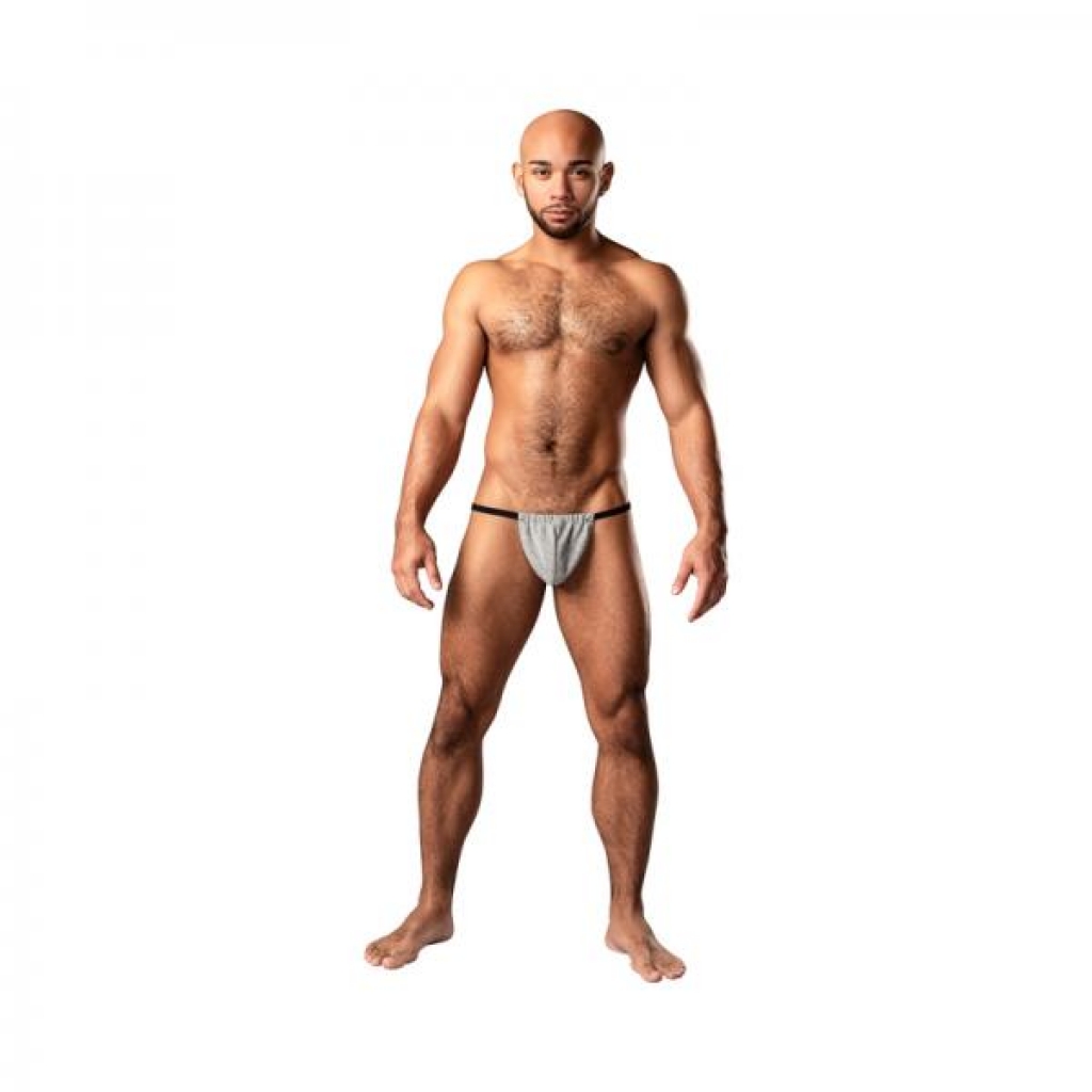 Male Power Labyrinth Posing Strap Grey Weave O/s - Mens Underwear