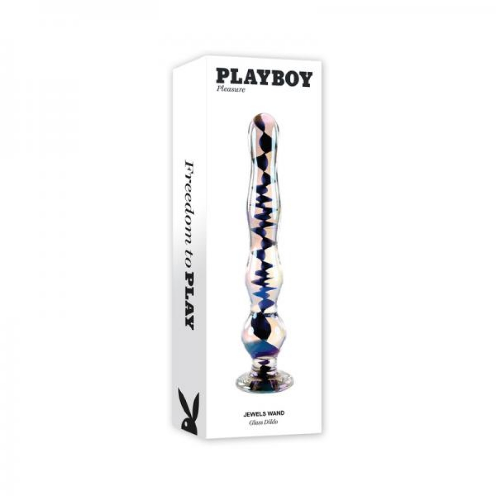 Playboy Jewels Wand Borosilicate Glass Iridescent - Anal Beads