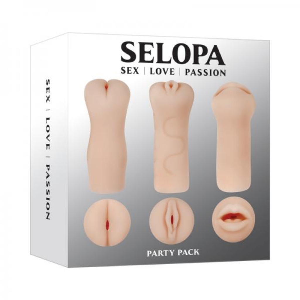 Selopa Party Pack 3-piece Stroker Pack Light - Masturbation Sleeves