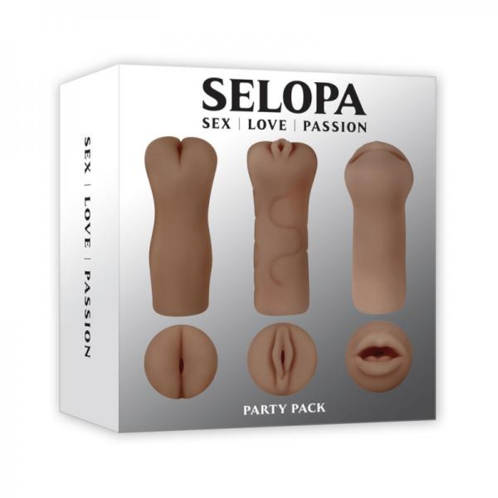 Selopa Party Pack 3-piece Stroker Pack Dark - Masturbation Sleeves