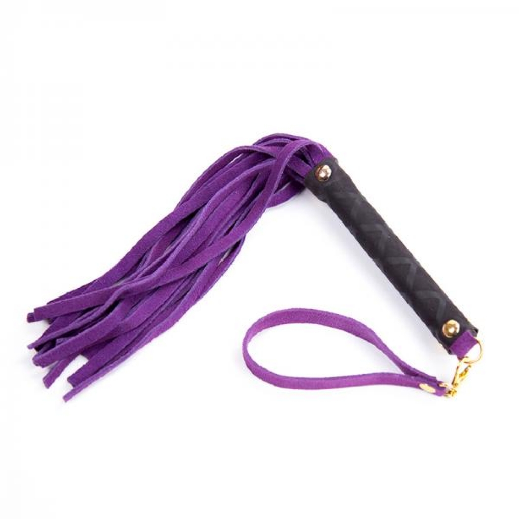 Ple'sur Mini Leather Flogger Purple - Floggers