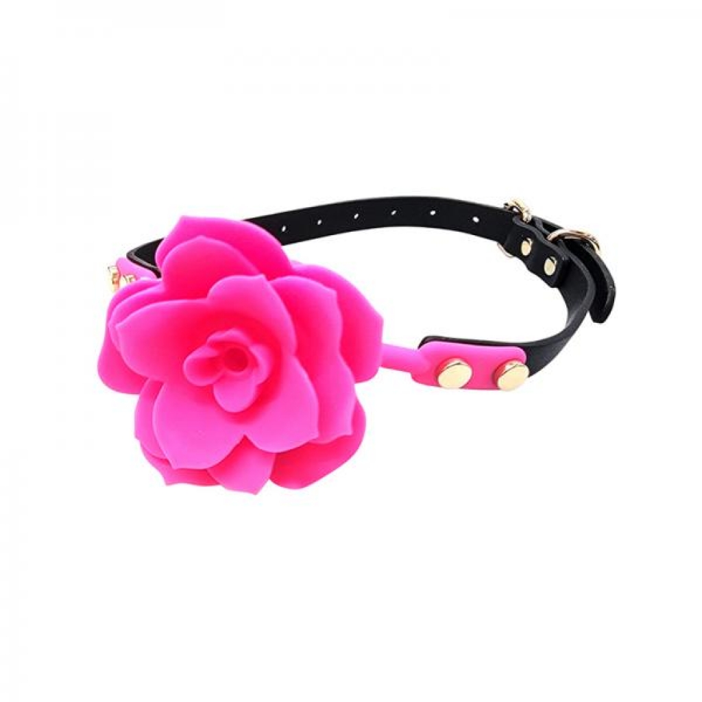 Ple'sur Flower Ball Gag Breathable Silicone Pink - Ball Gags