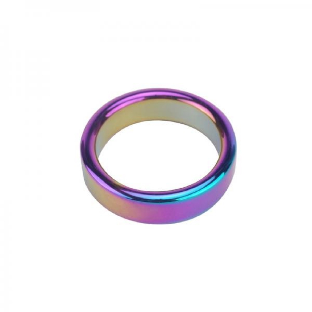 Ple'sur Ss Rainbow Cock Ring 2in X .560 X .25in - Couples Vibrating Penis Rings
