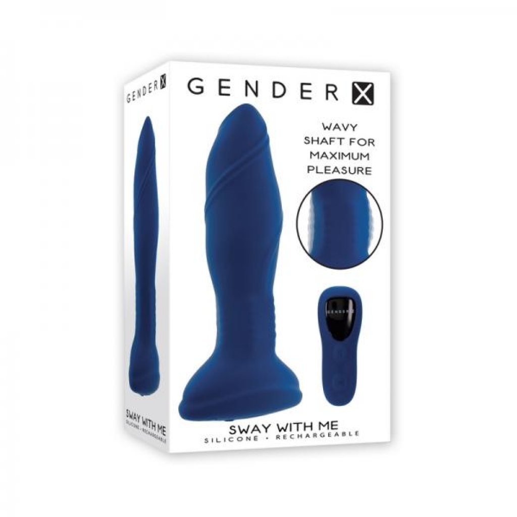 Gender X Sway With Me Rechargeable Plug With Remote Silicone Blue - Anal Plugs