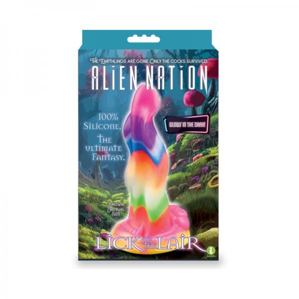 Aliennation Lick Of The Lair 7 In. Glow-in-the-dark Silicone Dildo - Extreme Dildos