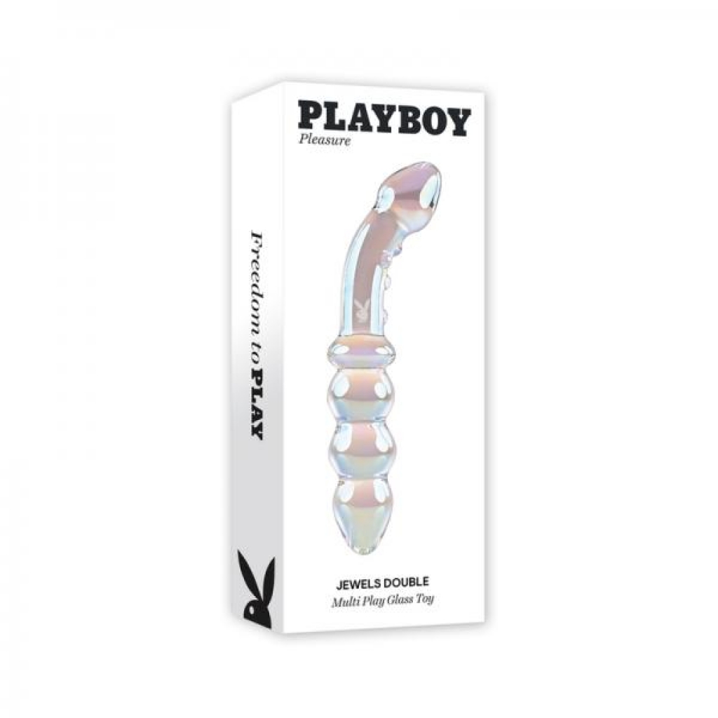 Playboy Jewels Double Glass Dildo - Double Dildos