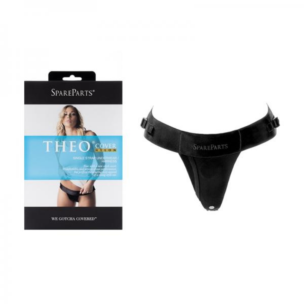 Spareparts Theo Cover Underwear Harness Black (single Strap) Size A Nylon - Harnesses