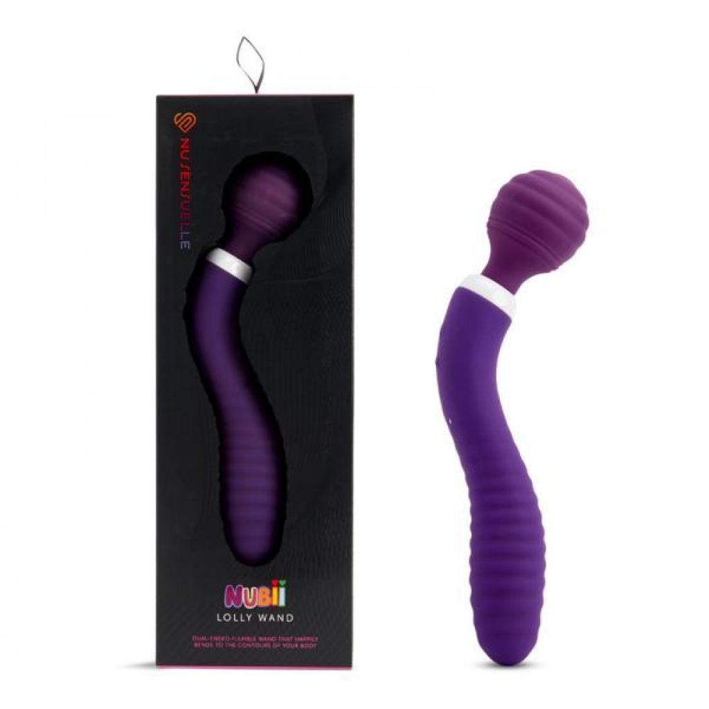 Nu Sensuelle Lolly Nubii Double-ended Flexible Wand Purple - Body Massagers