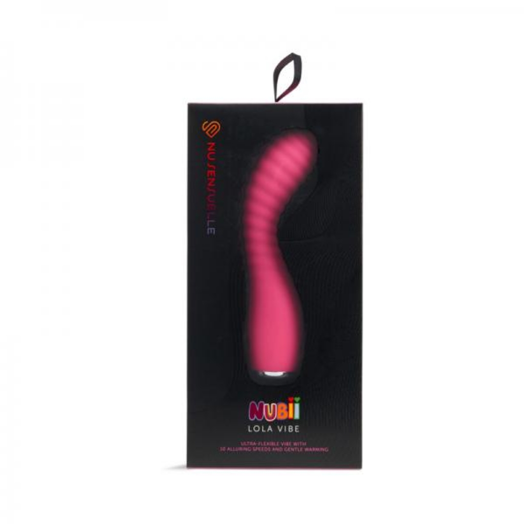 Nu Sensuelle Lola Nubii Flexible Warming Vibe Pink - G-Spot Vibrators