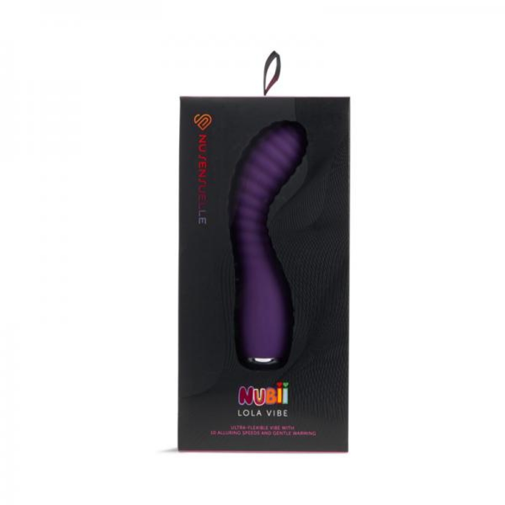 Nu Sensuelle Lola Nubii Flexible Warming Vibe Purple - G-Spot Vibrators