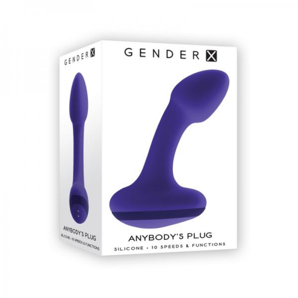 Gender X Anybody's Plug Rechargeable Plug Silicone Purple - Anal Plugs