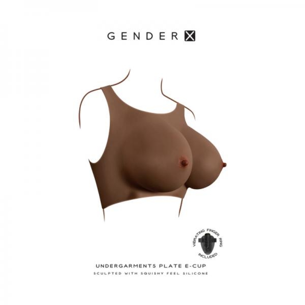 Gender X Undergarments Plate E-cup Silicone Dark - Fetish Clothing