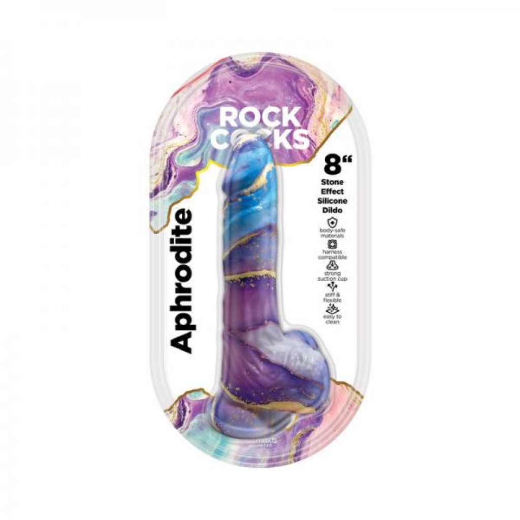 Rock Cocks Aphrodite Marble Silicone Dildo 8 In. - Realistic Dildos & Dongs