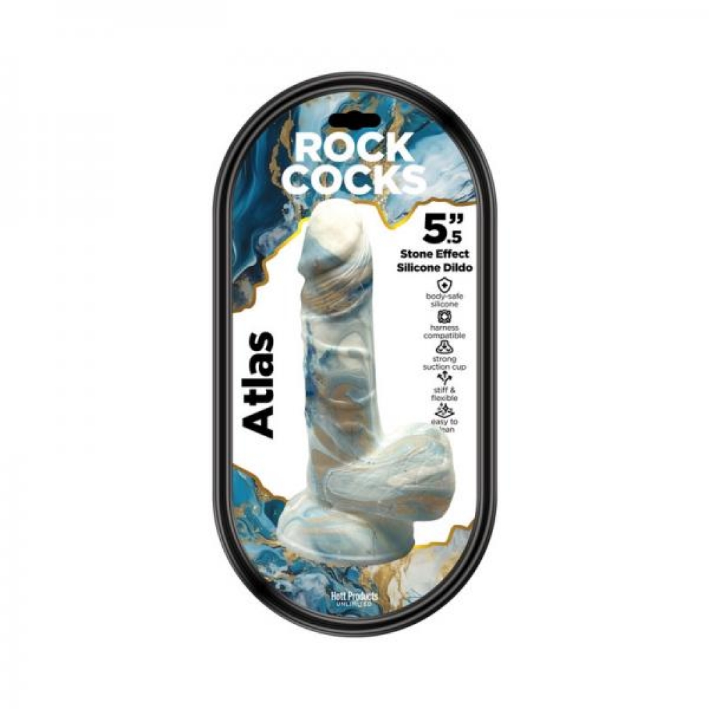 Rock Cocks Atlas Marble Silicone Dildo 5.5 In. - Realistic Dildos & Dongs