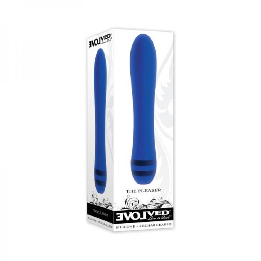 Evolved The Pleaser Rechargeable Vibrator Silicone Blue - Traditional