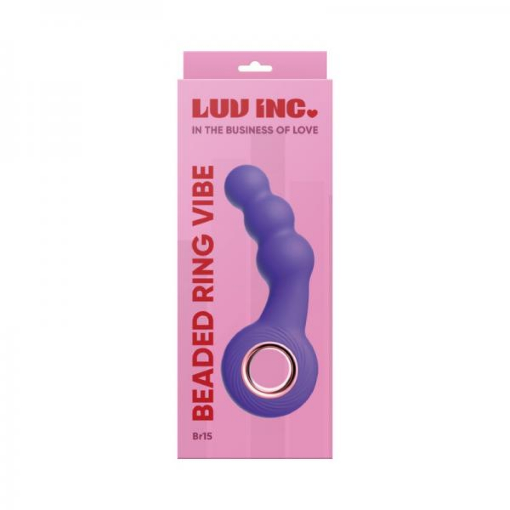 Luv Inc Br15: Beaded Ring Vibe Purple - G-Spot Vibrators