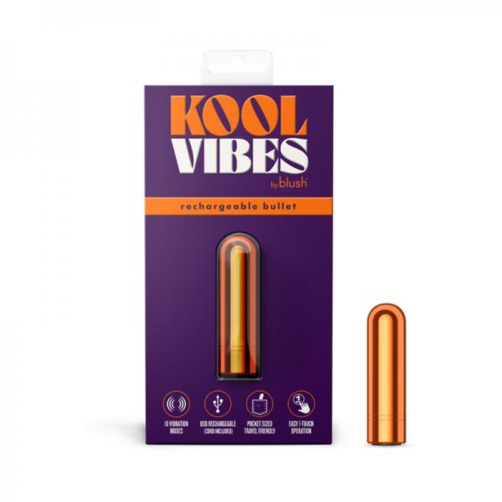 Kool Vibes Rechargeable Mini Bullet Tangerine - Bullet Vibrators