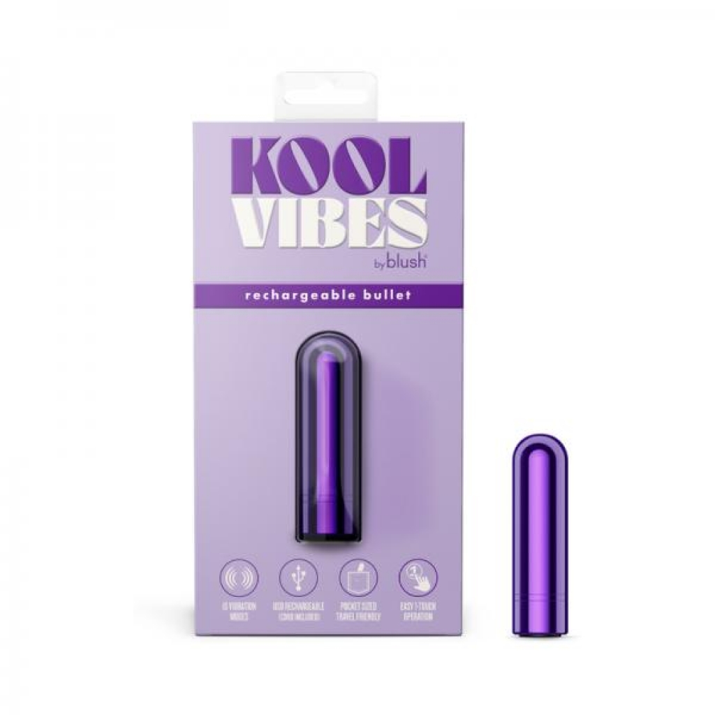Kool Vibes Rechargeable Mini Bullet Grape - Bullet Vibrators