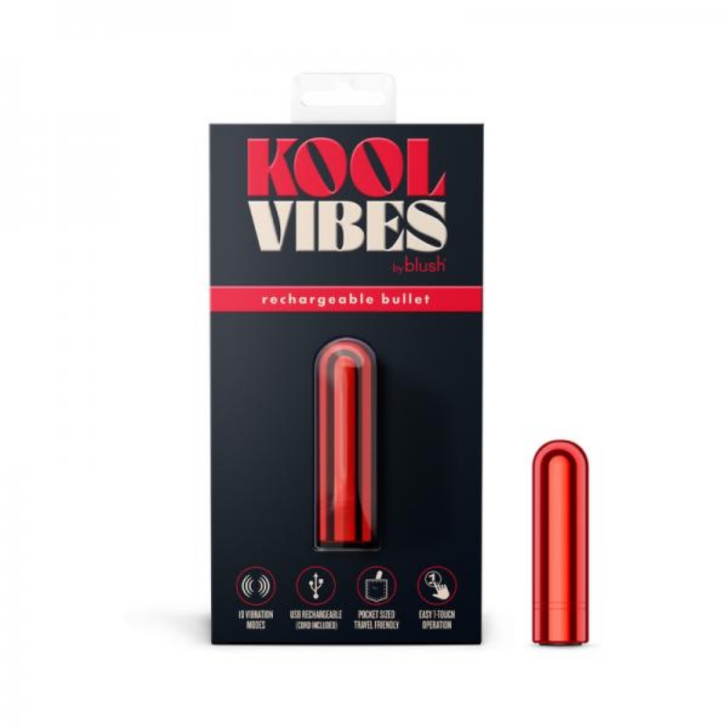Kool Vibes Rechargeable Mini Bullet Cherry - Bullet Vibrators