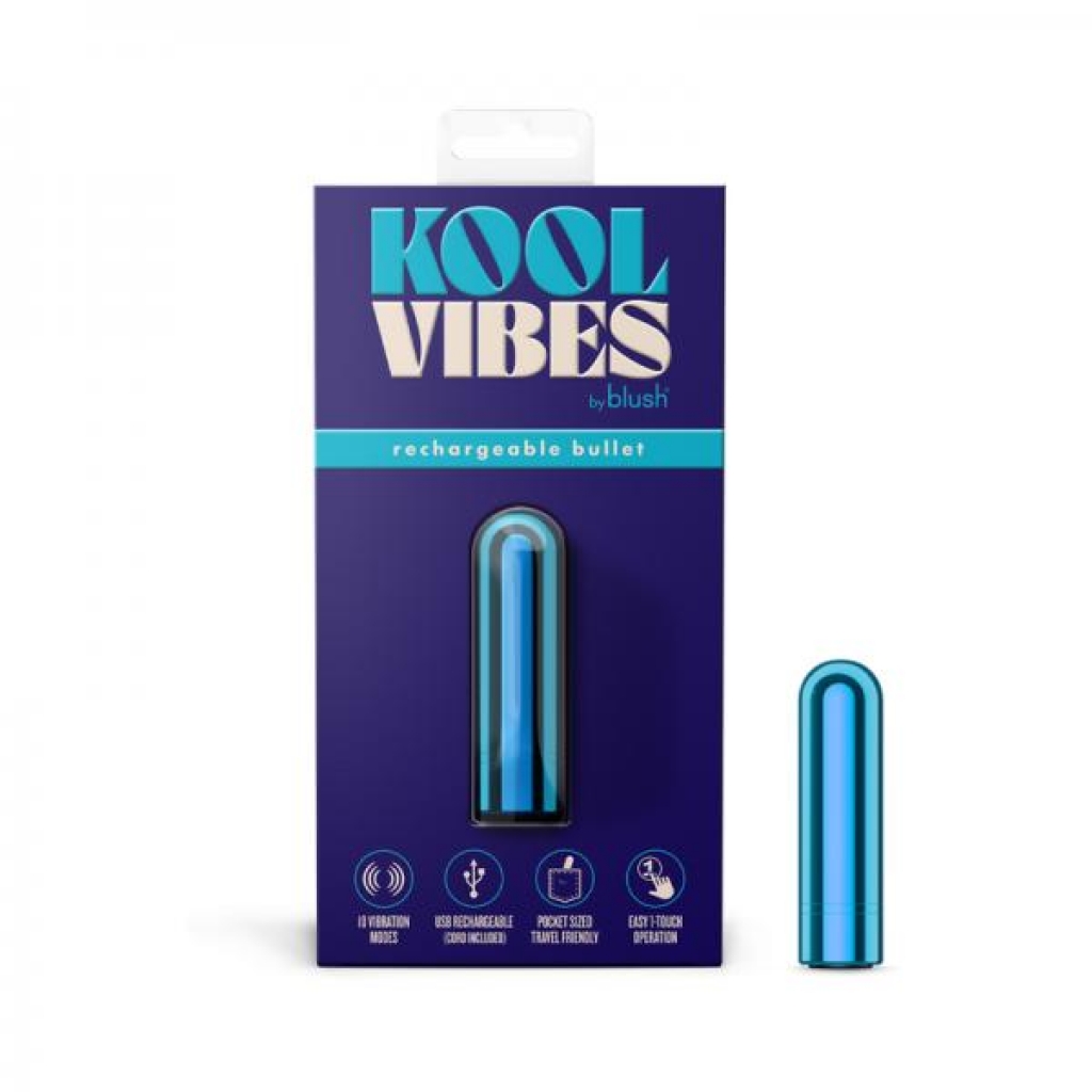 Kool Vibes Rechargeable Mini Bullet Blueberry - Bullet Vibrators