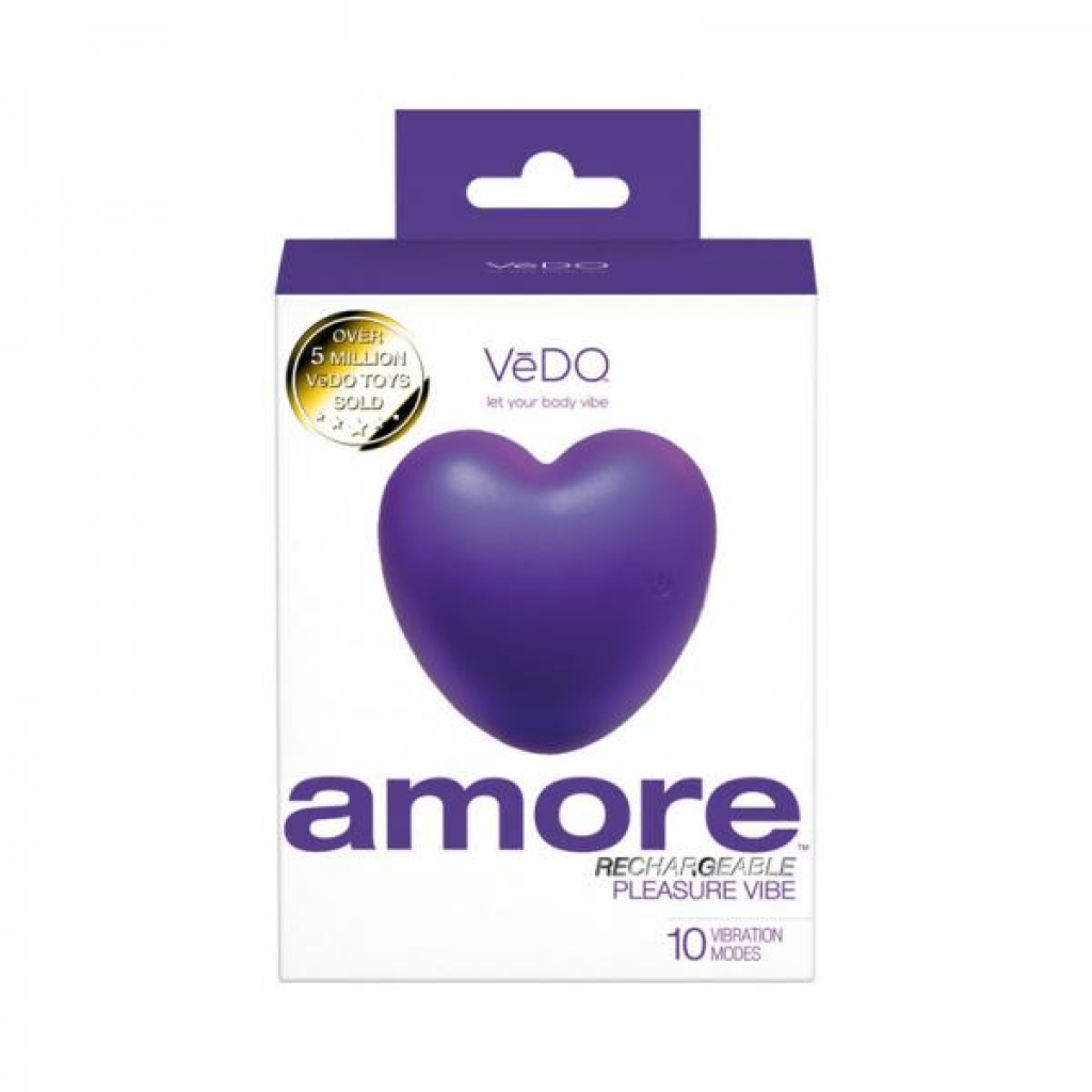 Vedo Amore Rechargeable Pleasure Vibe Purple - Palm Size Massagers