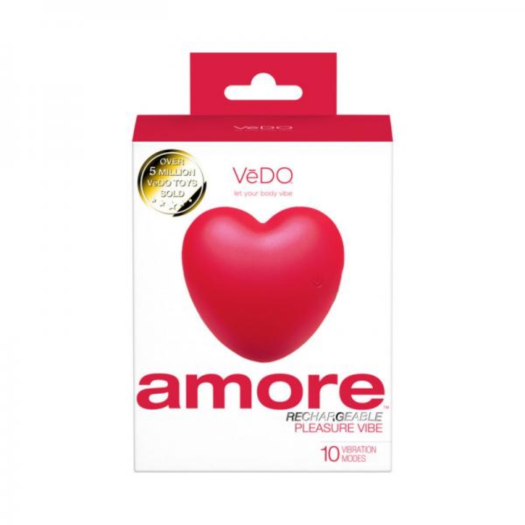 Vedo Amore Rechargeable Pleasure Vibe Red - Palm Size Massagers