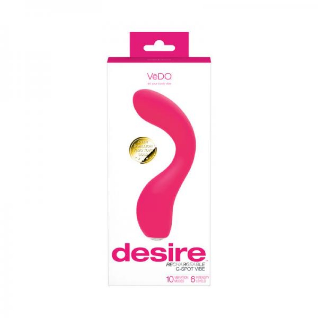 Vedo Desire Rechargeable G-spot Vibe Pink - G-Spot Vibrators