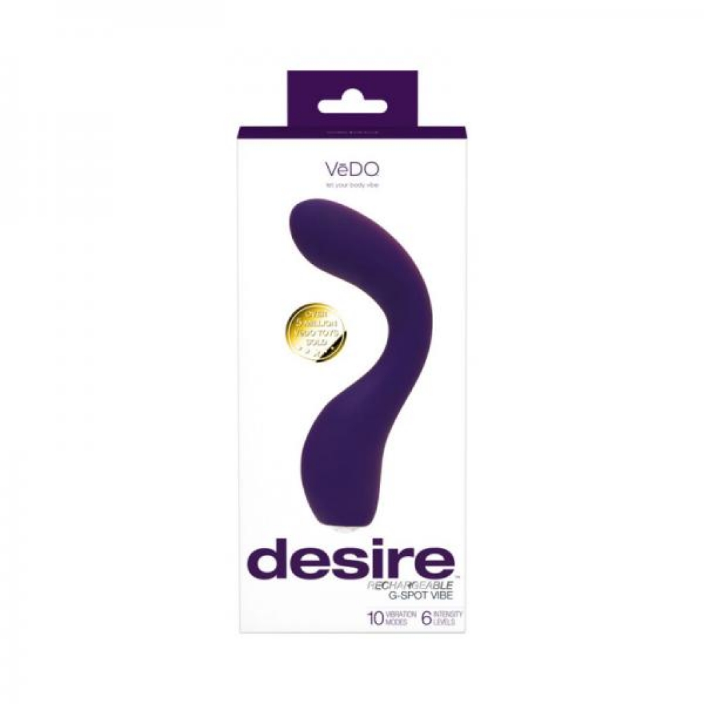 Vedo Desire Rechargeable G-spot Vibe Purple - G-Spot Vibrators
