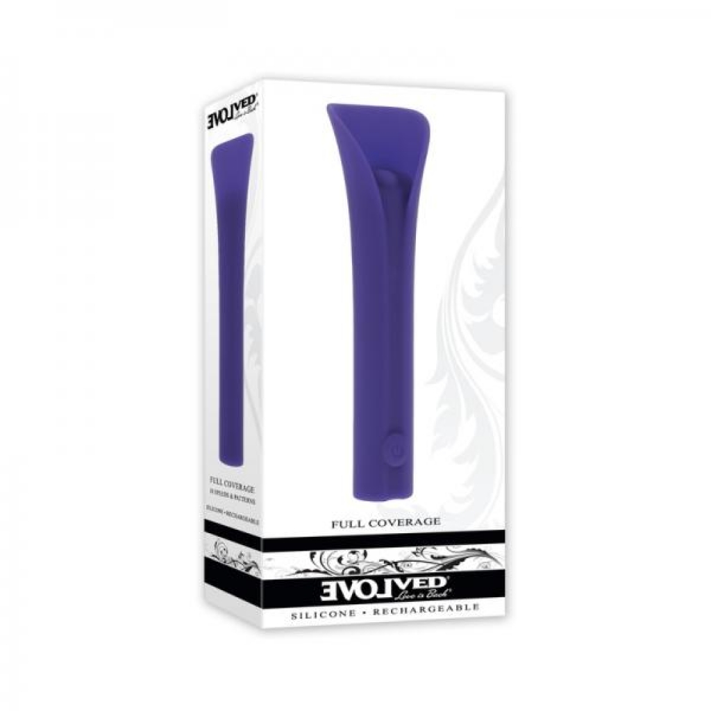 Evolved Full Coverage Rechargeable Bullet Silicone Purple - Bullet Vibrators