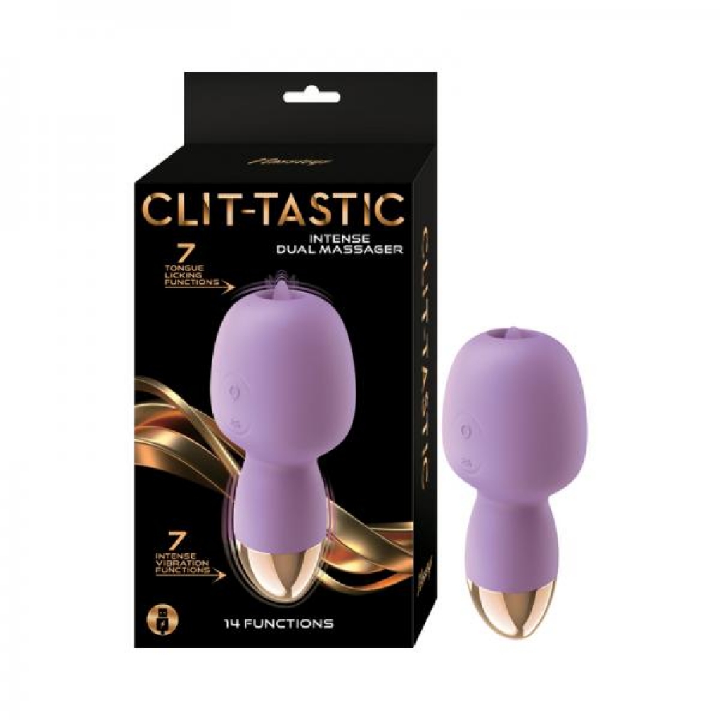 Clit-tastic Intense Dual Massager Lavender - Palm Size Massagers