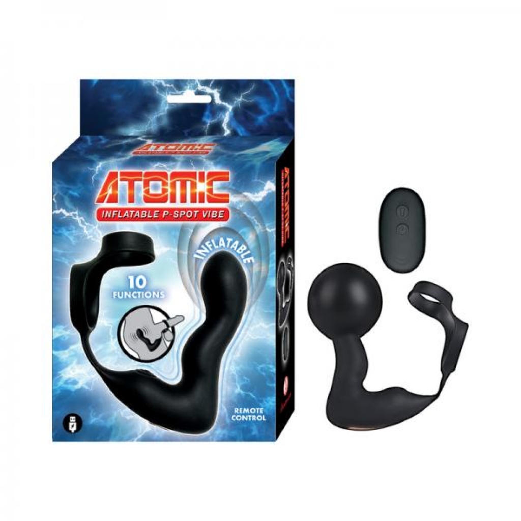 Atomic Inflatable P-spot Vibe Black - Prostate Toys