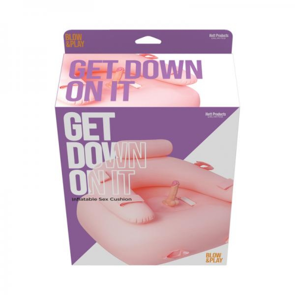 Get Down On It Inflatable Cusion With Wire Controller Dildo And Wrist/leg Straps - Sex Machines
